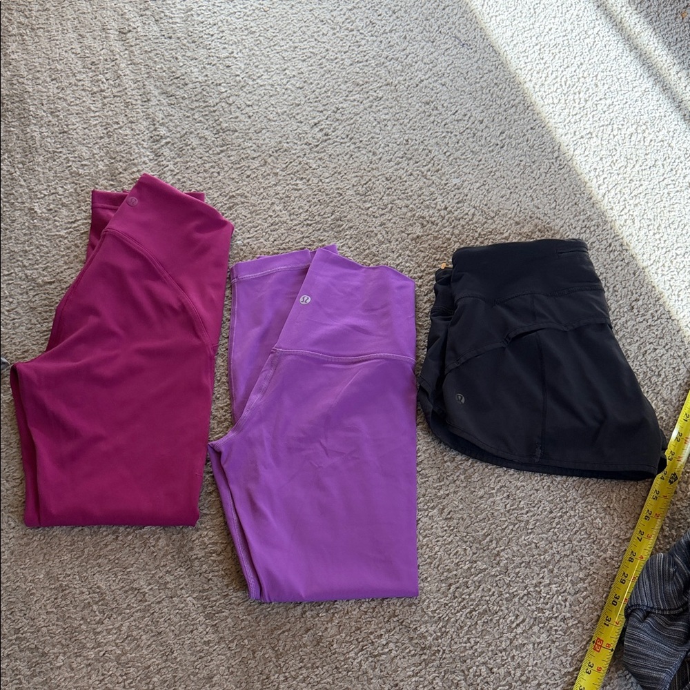 lululemon athletica Black, Magenta and Purple Leggings Set - Picture 7 of 10